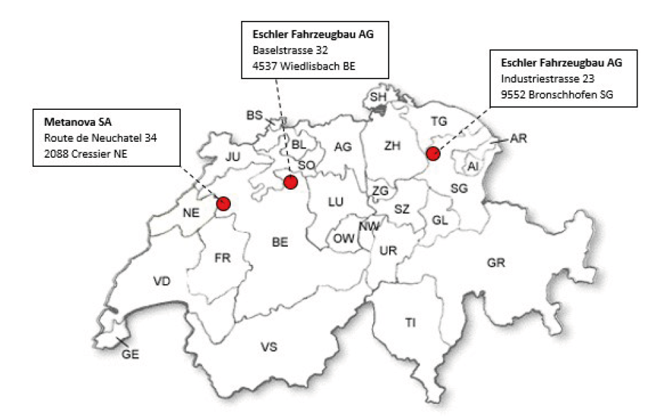 Karte Servicestellen Schwarzmüller